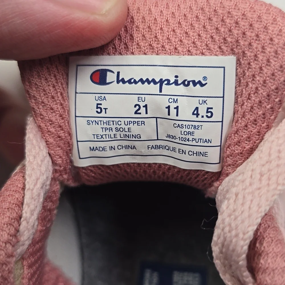 Champion Kids Pink Sneakers‎ with Laces Size 5